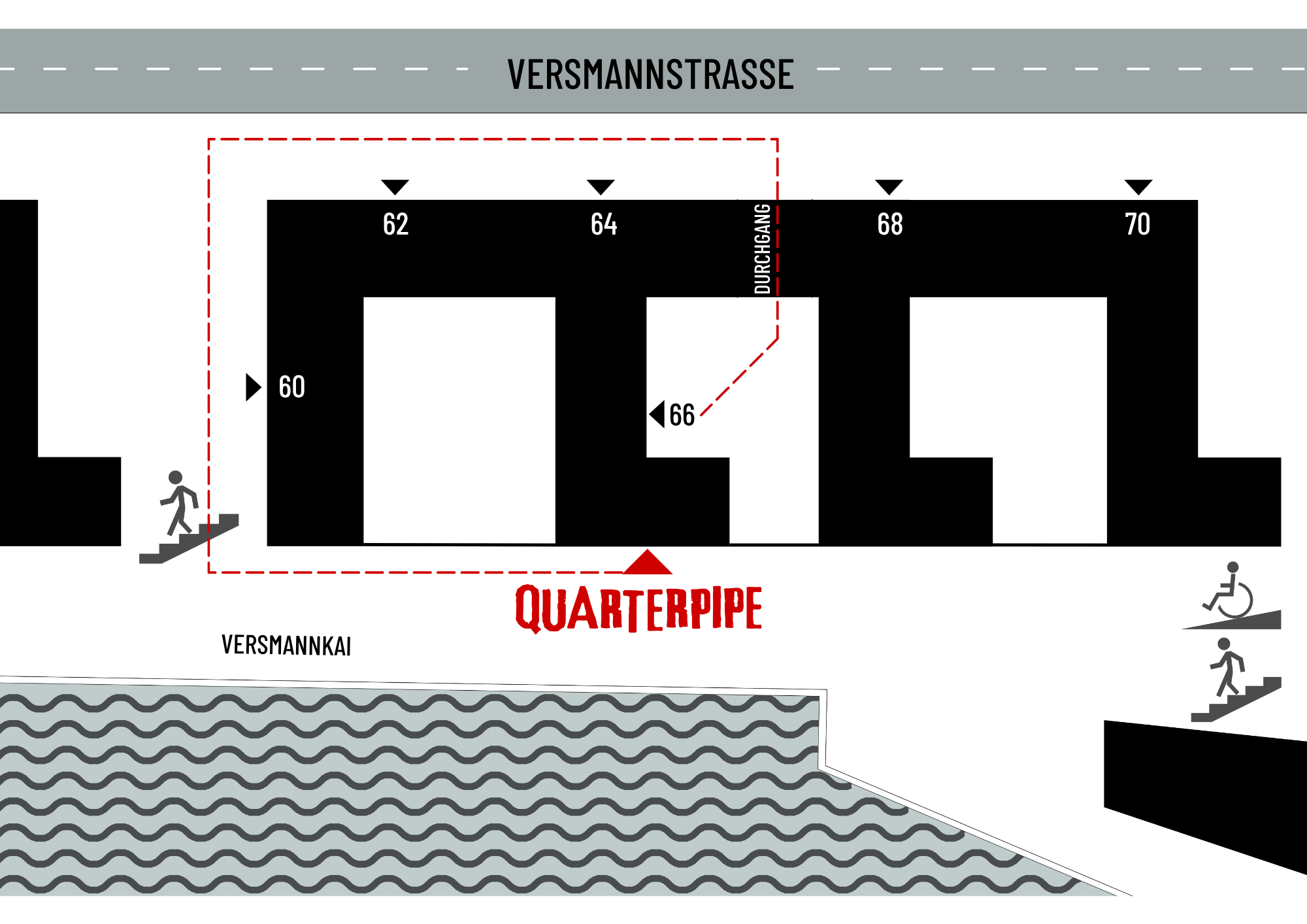 Lageplan Quarterpipe